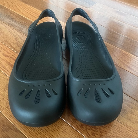 Crocs Kadee Slingback Slip On Ballet Work Comfort Flats Black Size 9 - Picture 1 of 8